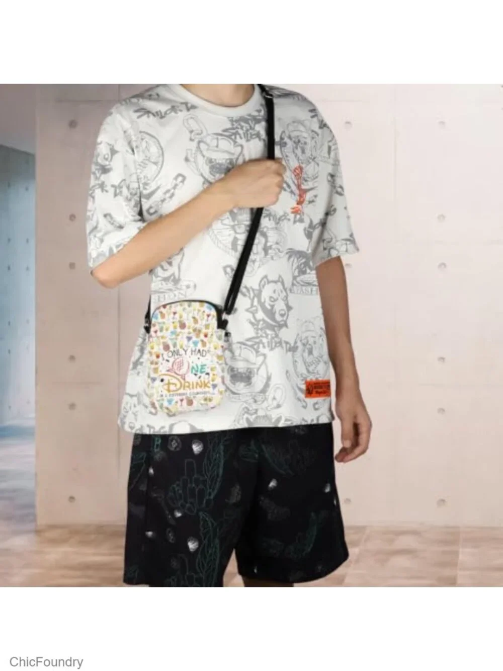 Cotton Linen Crossbody Bag with Adjustable Strap - Travel Trip Satchel